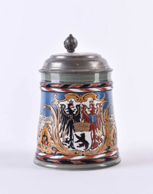Villeroy & Boch Mettlach Bierkrug Berlin, um 1890