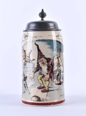 Villeroy & Boch, Mettlach Dwarf jug Historicism around 1890
