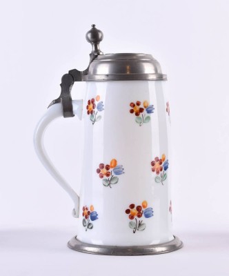 Biedermeier milk glass jug