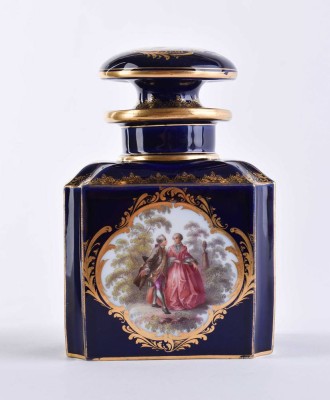 Biedermeier Teedose Meissen