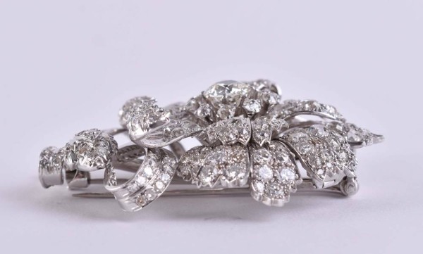 Art Deco Brillant-Brosche um 1920/30