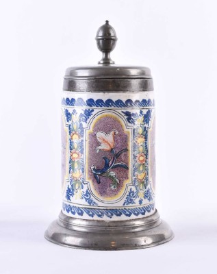 Fayence Walzenkrug Süddeutsch 18. Jhd.