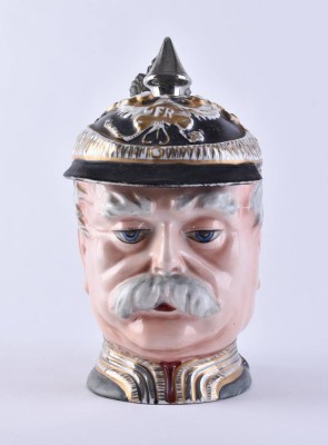 Face jug as Otto von Bismarck, Plaue Schierholz around 1900