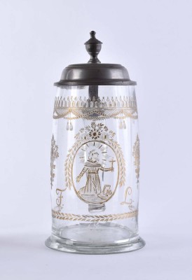 Biedermeier Glaskrug