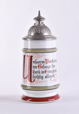 Beer mug with motto around 1900