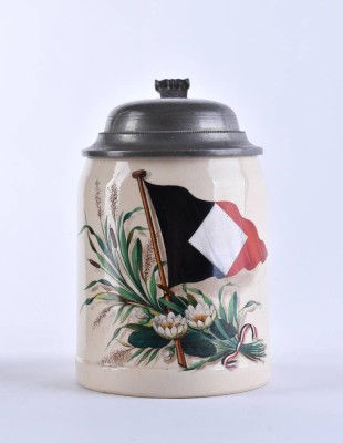 Patriotic stoneware jug 1900