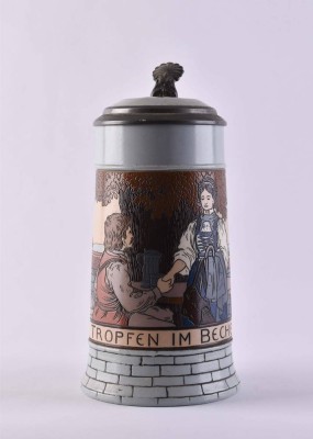 Bierkrug Mettlach um 1900