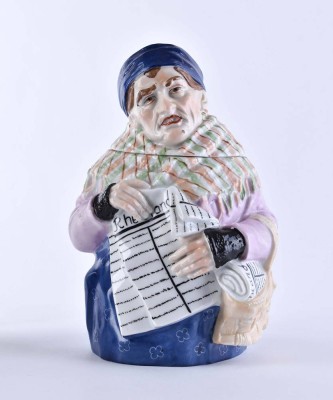 Plaue Schierholz figurine jug, circa 1900