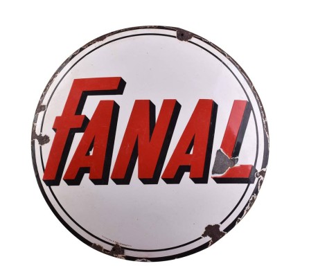altes Emailleschild FANAL