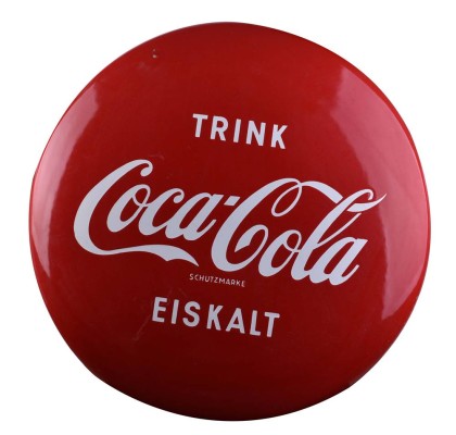 Old enamel sign Coca Cola