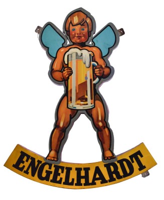 altes Emailleschild Engelhardt