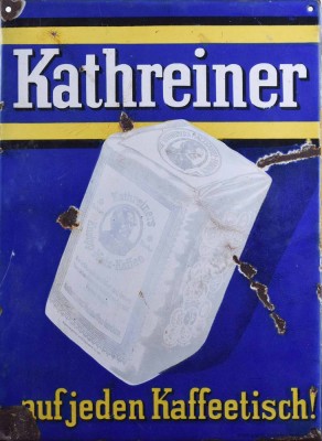 altes Emailleschild Kathreiner