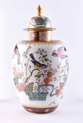 große Augustus Rex - Deckelvase Meissen um 1720/23