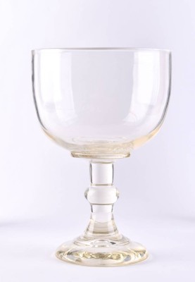 übergoßes Weißrandglas 19. Jhd.