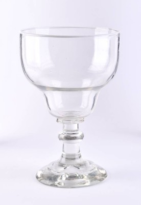 übergoßes Weißrandglas 19. Jhd.