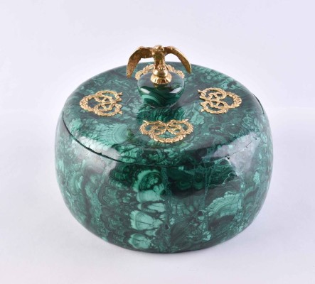 Malachite lidded box Russia