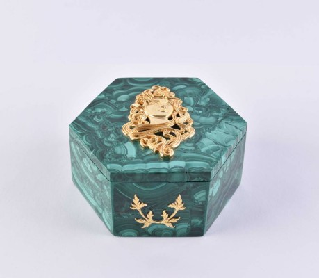 Malachite lidded box Russia