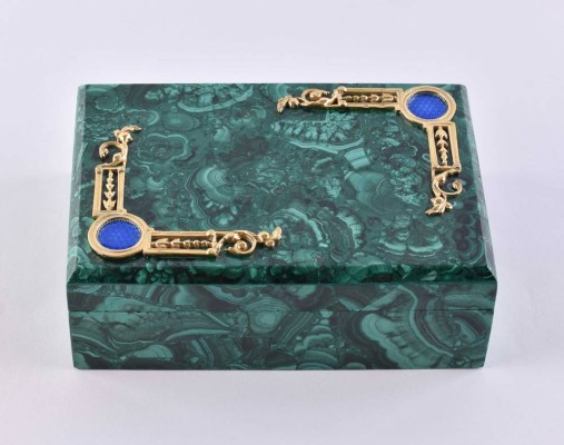 Malachite lidded box Russia