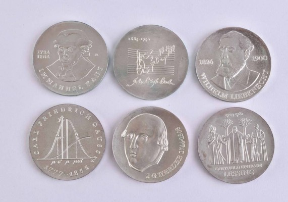 A group of 20 Mark pieces GDR