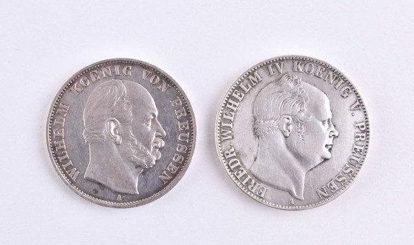 2 x 1 thaler Prussia 1855 and 1871