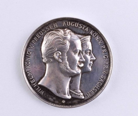 Freimaurermedaille zur Silbernen Hochzeit Metz 1909