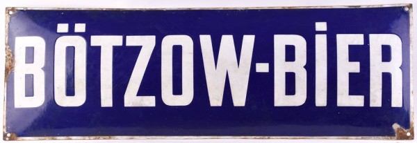 altes Emailleschild Bötzow Bier