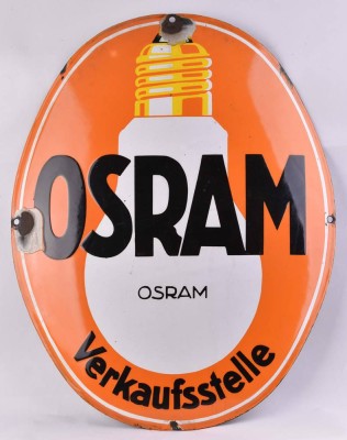 altes Emailleschild OSRAM