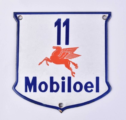 altes Emailleschild Mobiloel, 11