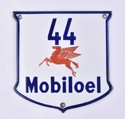 altes Emailleschild Mobiloel, 44