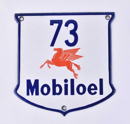 altes Emailleschild Mobiloel, 73
