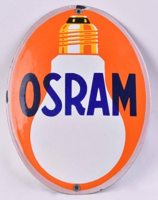 altes Emailleschild OSRAM