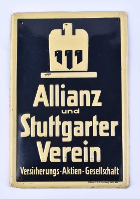 altes Blechschild Allianz