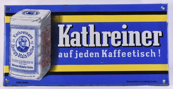 altes Emailleschild Kathreiner