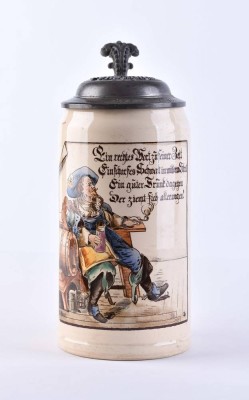 Mettlach Bierkrug um 1900