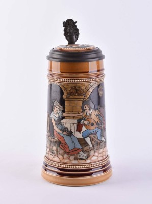 Bierkrug um 1900 Mettlach