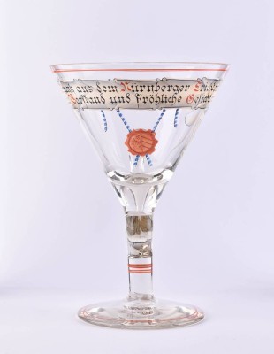 Nuremberg funnel glass 19th century