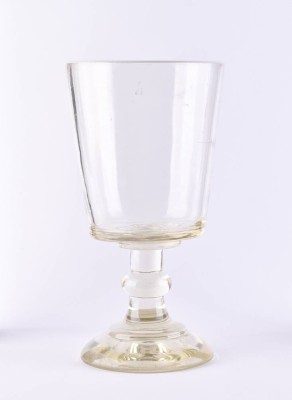 Poured over white-rimmed glass 19th century
