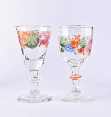 2 Biedermeier Schnapsgläser