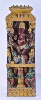 Holzrelief des Ganesha - Indien wohl 1. Hälfte 20. Jhd.