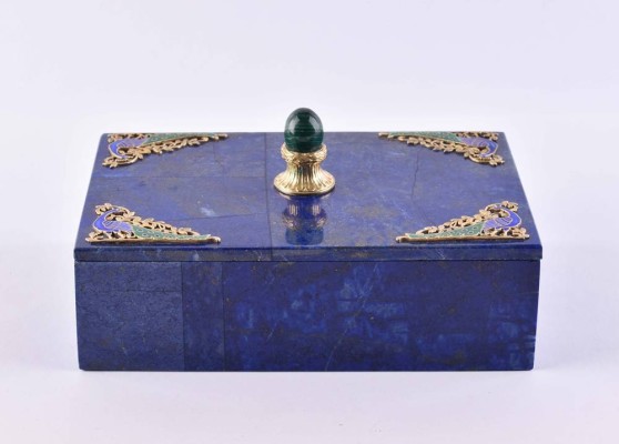 Lapis lazuli lidded box Russia