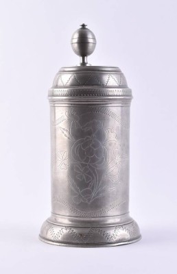 Roller pewter jug, circa 1824