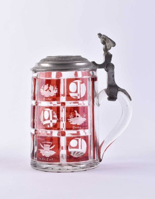 Biedermeier Bierkrug 19. Jhd.