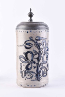 Large Westerwald scored jug, 18th century
