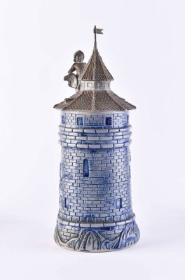 Watchtower beer mug, circa 1900