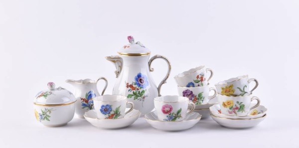 Mokkaservice Meissen für 6 Personen