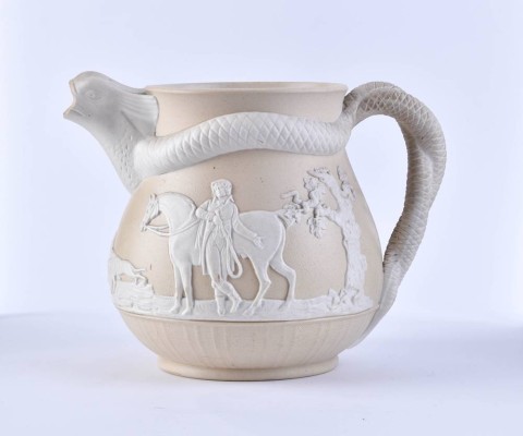 seltener Krug aus Staffordshire- Chrysanthemum um 1810/30