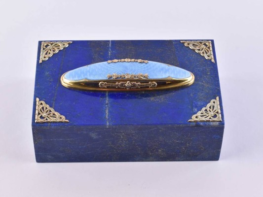 Lapislazuli Deckeldose Russland