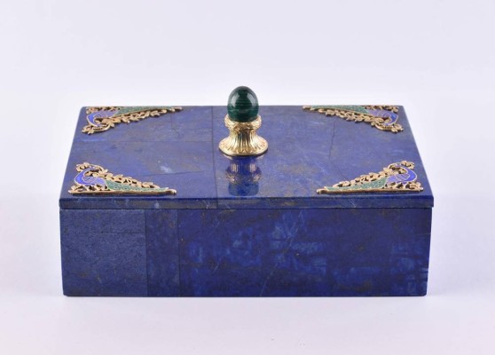 Lapislazuli Deckeldose Russland