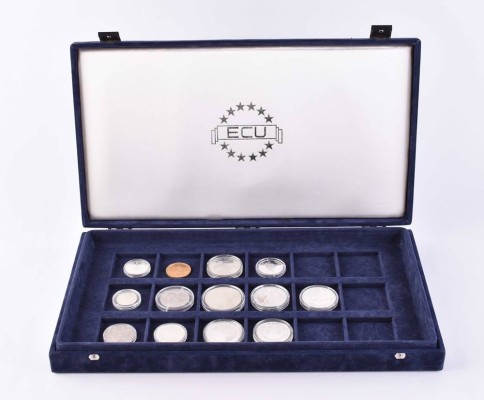 A group of silver coins