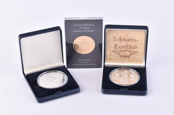 3 Medaillen Feinsilber